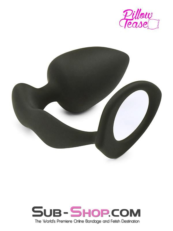1553M      Silicone Cock Ring and Anal Plugger, Medium Plug Anal Toys   , Sub-Shop.com Bondage and Fetish Superstore