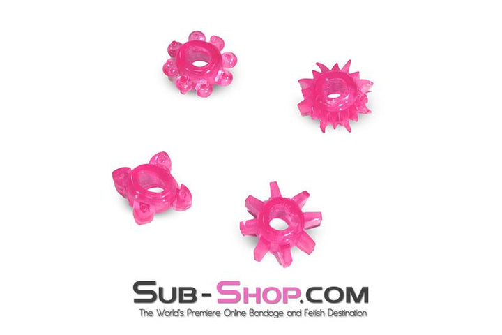 1555M      Assorted Colors and Styles Super Stretch French Tickler Cock Ring Cock Ring   , Sub-Shop.com Bondage and Fetish Superstore