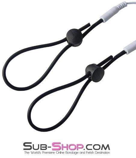 1576R      Sub Shock Electro Stim Nipple Clamps and Dual Adjustable Cock Shock Band Set with Lead Wires Nipple Clamp   , Sub-Shop.com Bondage and Fetish Superstore