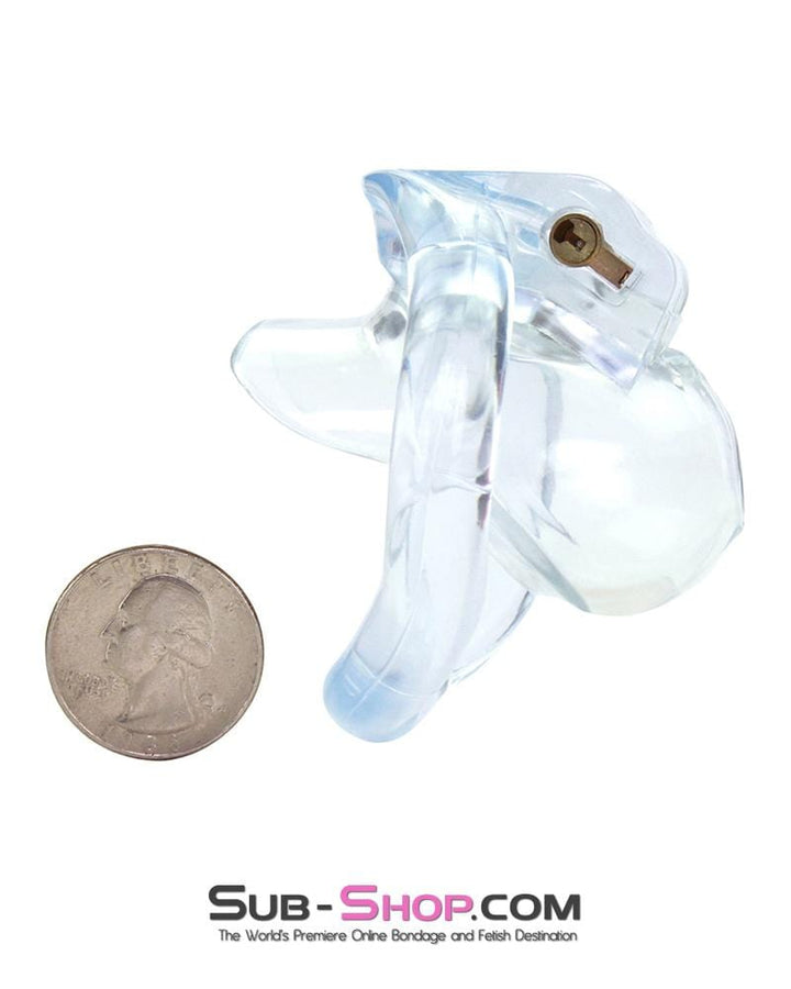 1578AR-SIS      Sissy Boy Cuckold Mini Clear High Security Locking Male Chastity Sissy   , Sub-Shop.com Bondage and Fetish Superstore