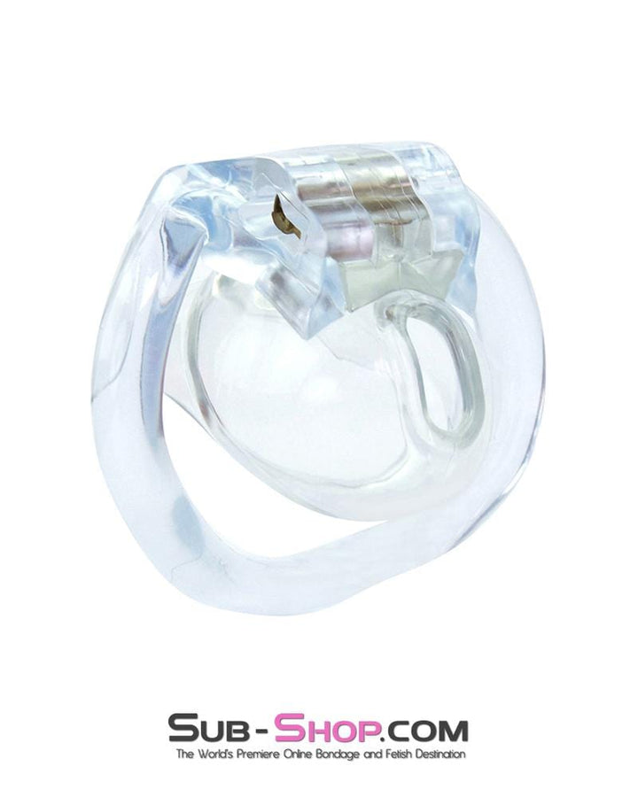 1578AR-SIS      Sissy Boy Cuckold Mini Clear High Security Locking Male Chastity Sissy   , Sub-Shop.com Bondage and Fetish Superstore