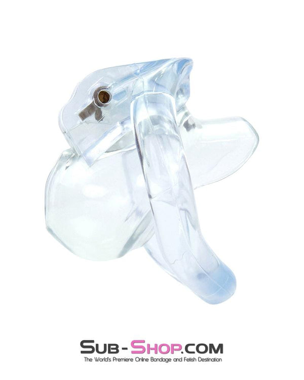 1578AR-SIS      Sissy Boy Cuckold Mini Clear High Security Locking Male Chastity Sissy   , Sub-Shop.com Bondage and Fetish Superstore