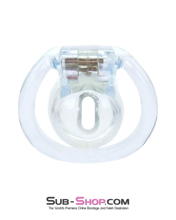 1578AR-SIS      Sissy Boy Cuckold Mini Clear High Security Locking Male Chastity Sissy   , Sub-Shop.com Bondage and Fetish Superstore