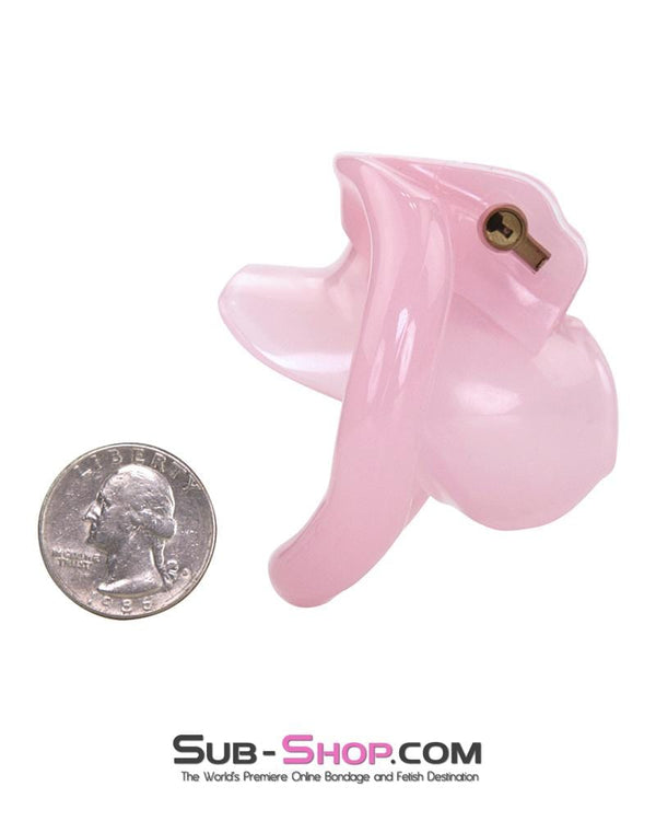1581AR-SIS      Sissy Cuckold Mini Pink High Security Locking Male Chastity Sissy   , Sub-Shop.com Bondage and Fetish Superstore