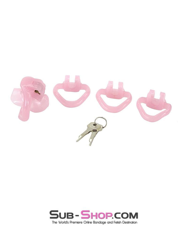 1581AR-SIS      Sissy Cuckold Mini Pink High Security Locking Male Chastity Sissy   , Sub-Shop.com Bondage and Fetish Superstore
