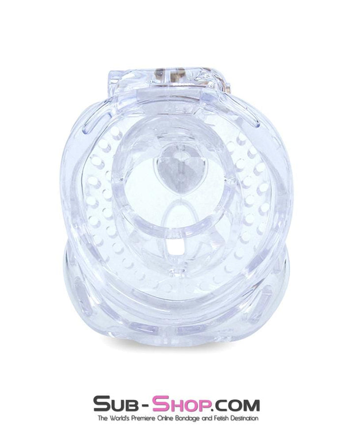1583AR-SIS     Small Sissy Trap Dungeon Cage Clear High Security Full Coverage Male Chastity Device Sissy   , Sub-Shop.com Bondage and Fetish Superstore
