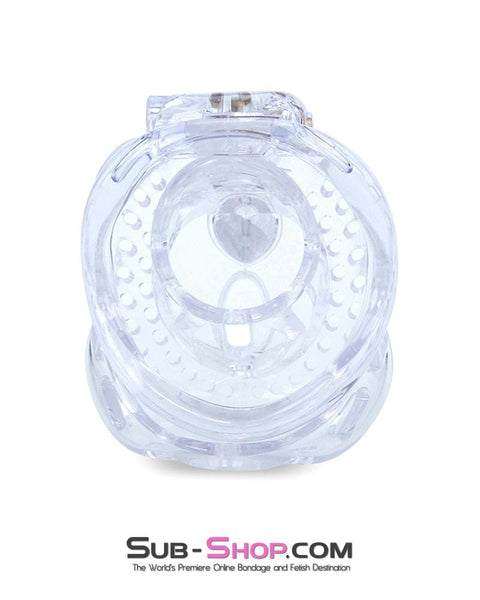 1583AR      Small Dungeon Cage Clear High Security Full Coverage Male Chastity Device Chastity   , Sub-Shop.com Bondage and Fetish Superstore