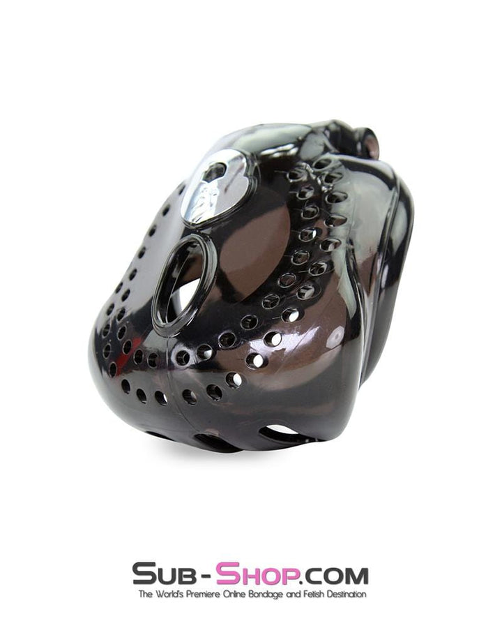 1586AR-SIS      Small Sissy Trap Dark Dungeon Cage Black High Security Full Coverage Male Chastity Device Sissy   , Sub-Shop.com Bondage and Fetish Superstore