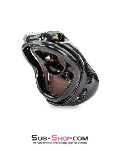 1586AR-SIS      Small Sissy Trap Dark Dungeon Cage Black High Security Full Coverage Male Chastity Device Sissy   , Sub-Shop.com Bondage and Fetish Superstore