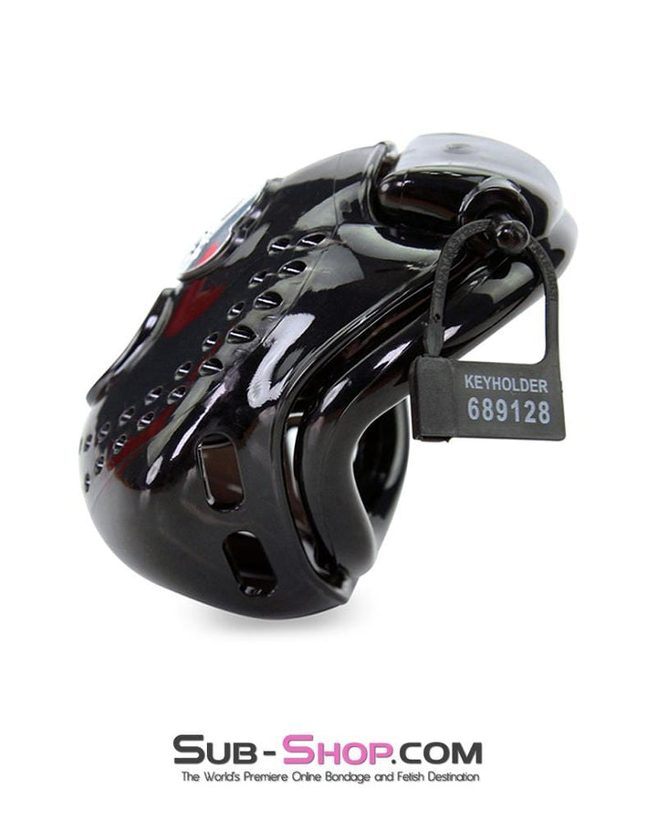 1586AR-SIS      Small Sissy Trap Dark Dungeon Cage Black High Security Full Coverage Male Chastity Device Sissy   , Sub-Shop.com Bondage and Fetish Superstore