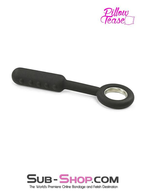 1595M    Bumpy Silicone Anal Probe with Metal Pull Ring Base - LAST CHANCE - Final Closeout! Black Friday Blowout   , Sub-Shop.com Bondage and Fetish Superstore