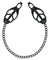1631DL      Dark Pleasures Blackline Japanese Clover Nipple Clamps Nipple Clamp   , Sub-Shop.com Bondage and Fetish Superstore