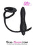 1643M      Silicone Anal Vibe Plug with Dual Cock and Ball Rings - MEGA Deal Black Friday Blowout   , Sub-Shop.com Bondage and Fetish Superstore