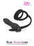 1643M      Silicone Anal Vibe Plug with Dual Cock and Ball Rings - MEGA Deal Black Friday Blowout   , Sub-Shop.com Bondage and Fetish Superstore