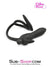1643M      Silicone Anal Vibe Plug with Dual Cock and Ball Rings - MEGA Deal Black Friday Blowout   , Sub-Shop.com Bondage and Fetish Superstore