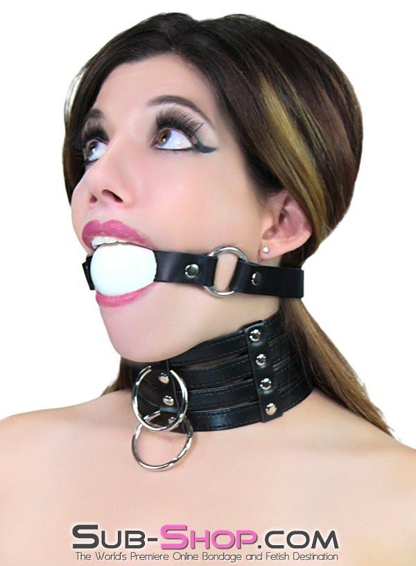 1648DL      Naked Lust Strappy Tall Collar and Leash Set Collar   , Sub-Shop.com Bondage and Fetish Superstore