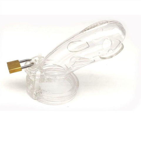 1652AR      Erotic Tease Locking Clear Cock Caging Device - LAST CHANCE - Final Closeout! MEGA Deal   , Sub-Shop.com Bondage and Fetish Superstore