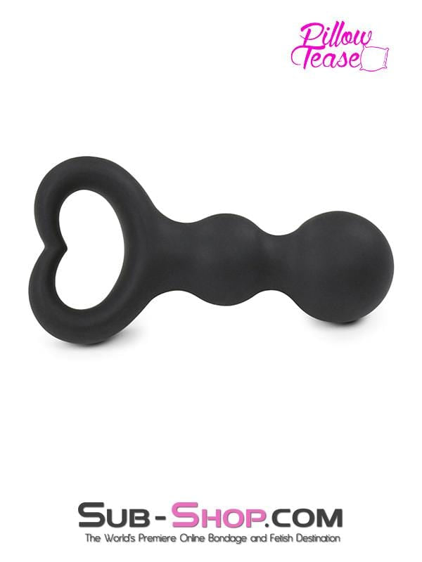 1657M      Heart Pull Ring Silicone Bumpy Anal Massager - MEGA Deal Black Friday Blowout   , Sub-Shop.com Bondage and Fetish Superstore
