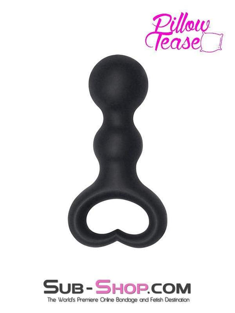 1657M-SIS      Sissy Barbie Heart Pull Ring Silicone Bumpy Anal Massager Sissy   , Sub-Shop.com Bondage and Fetish Superstore