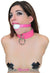 1665A      Kept Woman Locking Hot Pink Leather Bondage Collar Collar   , Sub-Shop.com Bondage and Fetish Superstore