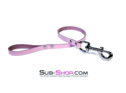 1674A      Princess Pink Leather Bondage Lead Leash   , Sub-Shop.com Bondage and Fetish Superstore