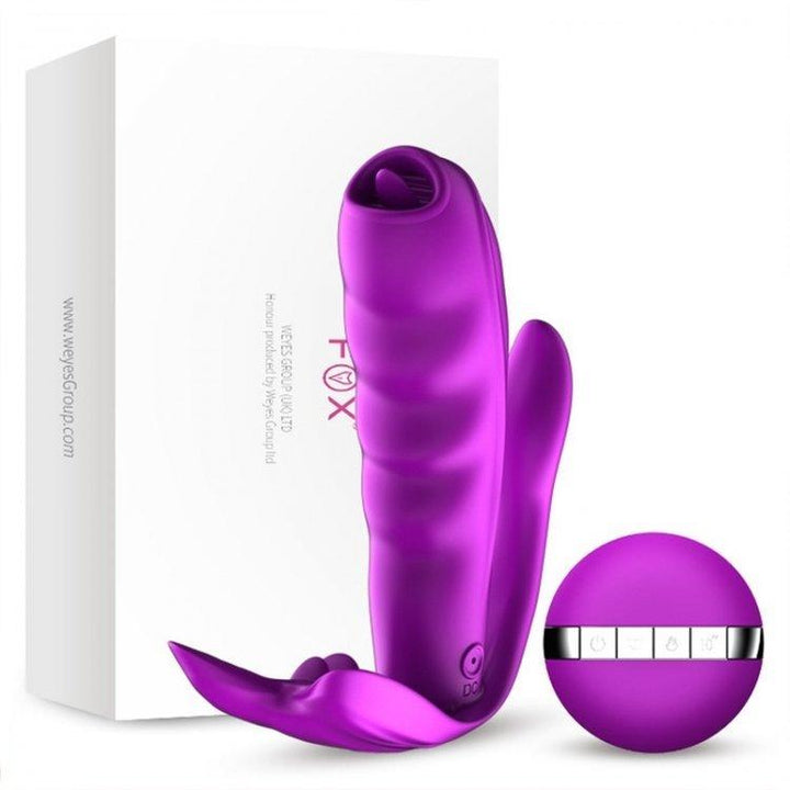 1679M      7 Function + Heat + BOOST Mode Remote Control Vibrator with Clitoral and Labial Stimulators Vibrators   , Sub-Shop.com Bondage and Fetish Superstore