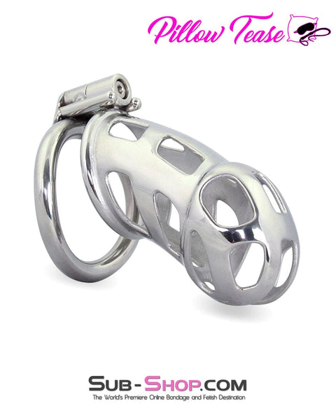 1691AR-SIS      Long Teasing Night Steel Male Sissy Chastity Cage Device Sissy   , Sub-Shop.com Bondage and Fetish Superstore