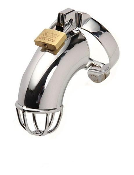 1707HS      Heavy Metal Locking Steel Chrome Cock Cage Chastity - MEGA Deal MEGA Deal   , Sub-Shop.com Bondage and Fetish Superstore
