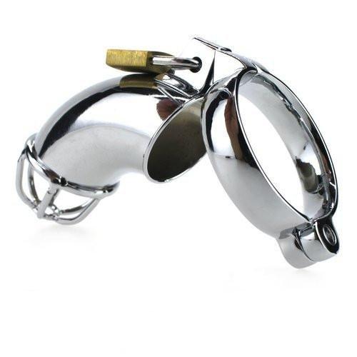 1707HS      Heavy Metal Locking Steel Chrome Cock Cage Chastity - MEGA Deal MEGA Deal   , Sub-Shop.com Bondage and Fetish Superstore