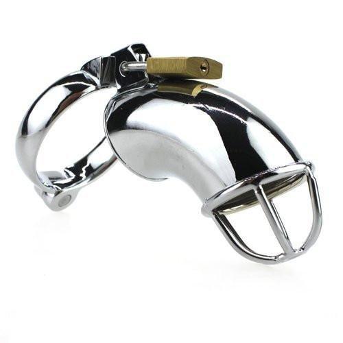 1707HS      Heavy Metal Locking Steel Chrome Cock Cage Chastity - MEGA Deal MEGA Deal   , Sub-Shop.com Bondage and Fetish Superstore