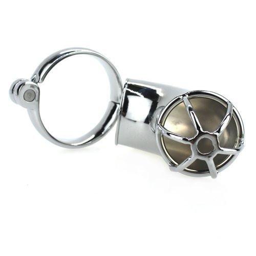 1707HS      Heavy Metal Locking Steel Chrome Cock Cage Chastity - MEGA Deal MEGA Deal   , Sub-Shop.com Bondage and Fetish Superstore