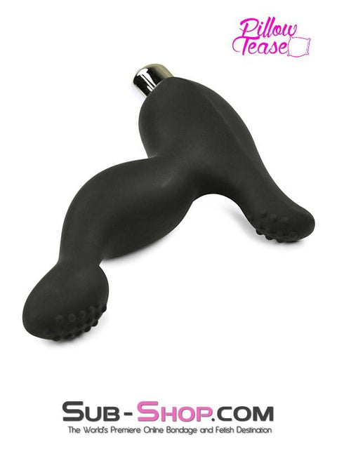 1712M      Prostate & Perineum Vibrating Silicone Dual Point Anal Massager Anal Toys   , Sub-Shop.com Bondage and Fetish Superstore