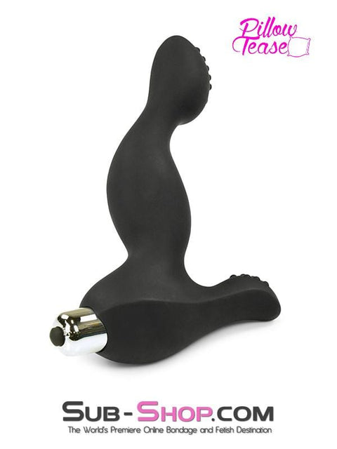 1712M      Prostate & Perineum Vibrating Silicone Dual Point Anal Massager - MEGA Deal Black Friday Blowout   , Sub-Shop.com Bondage and Fetish Superstore