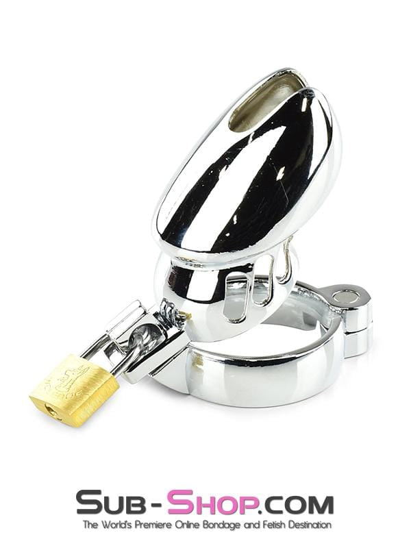1715HS      Severe Cock Tease Torture Locking Chrome Steel Cock Cage Chastity Chastity   , Sub-Shop.com Bondage and Fetish Superstore