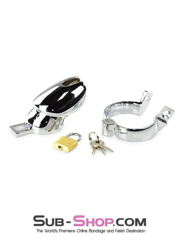 1715HS      Severe Cock Tease Torture Locking Chrome Steel Cock Cage Chastity Chastity   , Sub-Shop.com Bondage and Fetish Superstore