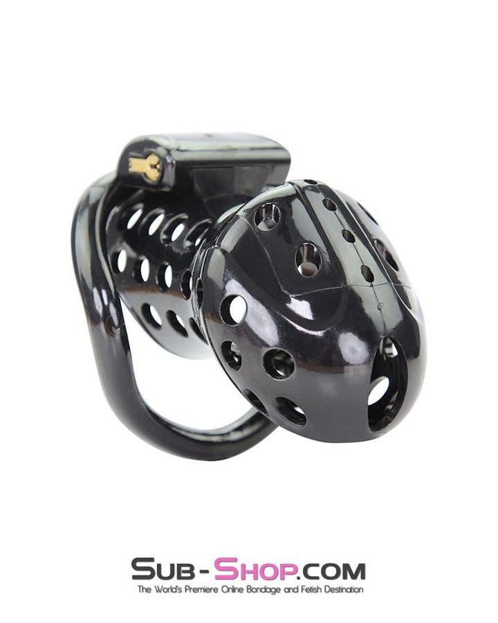1722AR      Boy Toy Black High Security Pin Tumbler Locking Cock Cage Chastity - MEGA Deal MEGA Deal   , Sub-Shop.com Bondage and Fetish Superstore
