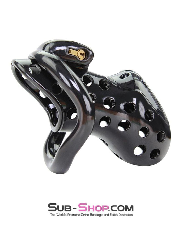 1722AR      Boy Toy Black High Security Pin Tumbler Locking Cock Cage Chastity - MEGA Deal MEGA Deal   , Sub-Shop.com Bondage and Fetish Superstore