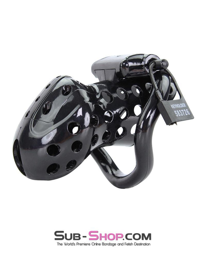 1722AR      Boy Toy Black High Security Pin Tumbler Locking Cock Cage Chastity - MEGA Deal MEGA Deal   , Sub-Shop.com Bondage and Fetish Superstore