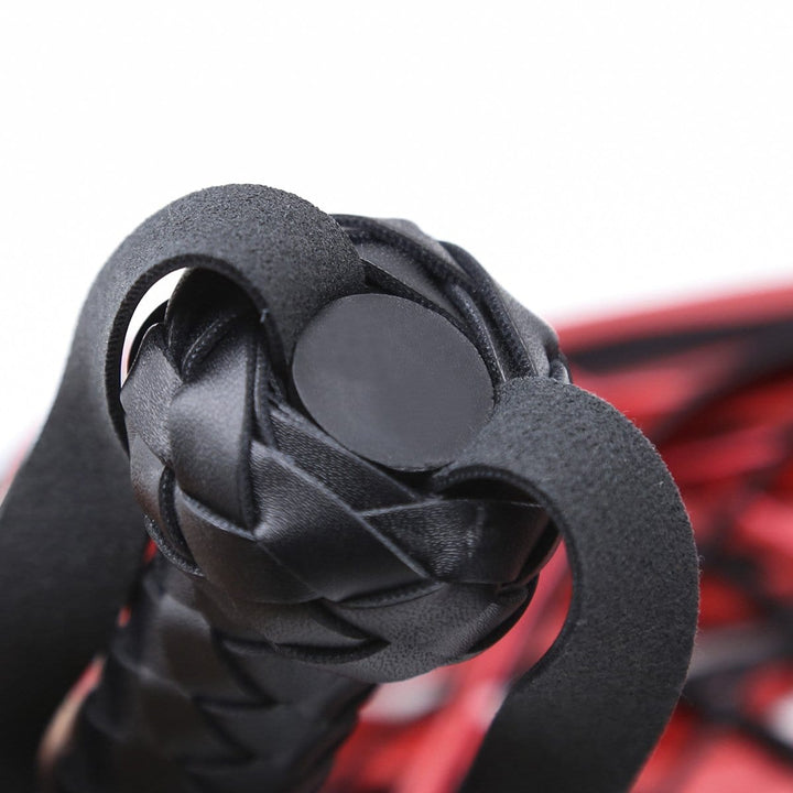1727MQ      25 Inch Braided Handle Black and Red Punishment Flogger Whip   , Sub-Shop.com Bondage and Fetish Superstore