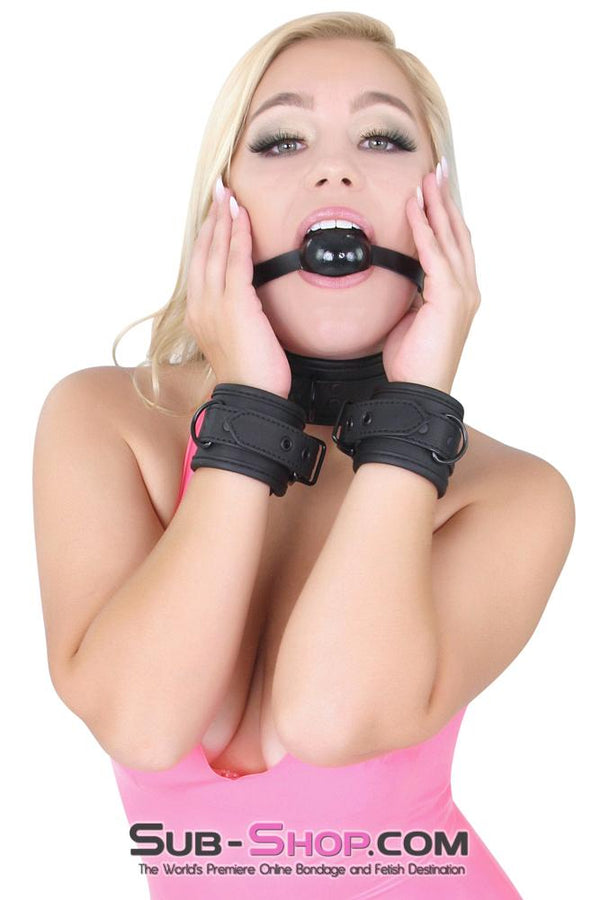 1735MQ      Film Noir Blackout Lined Bondage Wrist Cuffs Cuffs   , Sub-Shop.com Bondage and Fetish Superstore