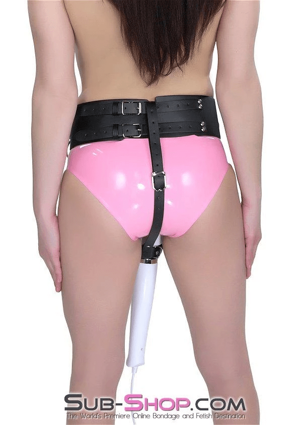 1745DL Leatherette Forced Fantasy Orgasms Vibrator Harness Bondage Belt Belt , Sub-Shop.com Bondage and Fetish Superstore