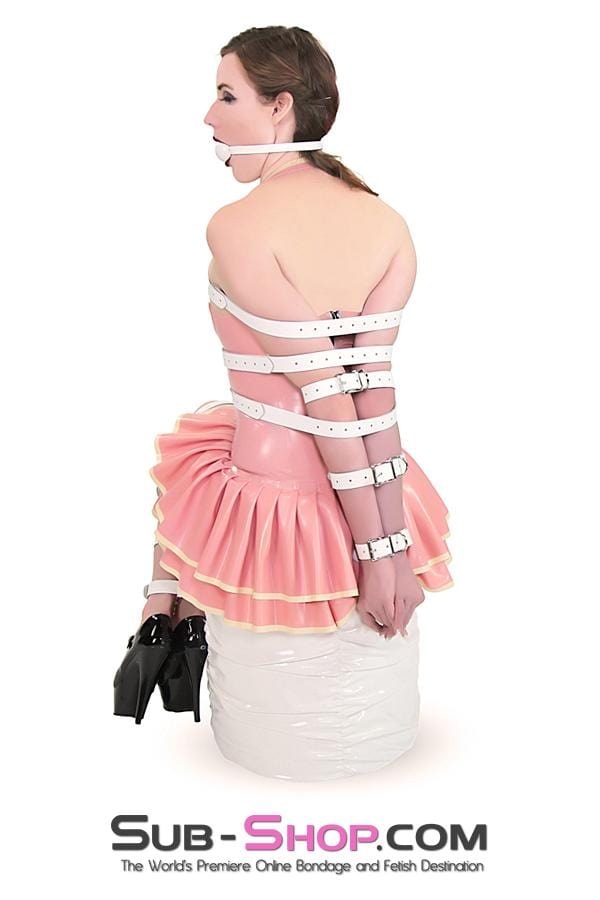 1769A      1" Buckling Bondage Strap, White Leather - 5 Sizes! Straps   , Sub-Shop.com Bondage and Fetish Superstore