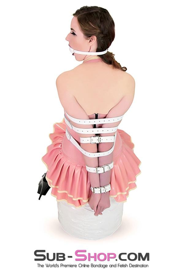 1769A      1" Buckling Bondage Strap, White Leather - 5 Sizes! Straps   , Sub-Shop.com Bondage and Fetish Superstore