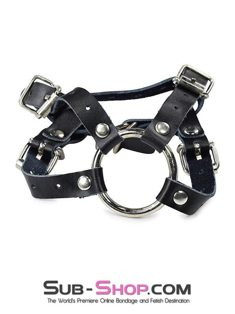 1781DL       Leather Balls & All Buckling Cock Ring Set Cock Cage   , Sub-Shop.com Bondage and Fetish Superstore