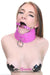 1784DL      Hot Pink Posture Collar with Attached Ring Gag Set - MEGA Deal MEGA Deal   , Sub-Shop.com Bondage and Fetish Superstore