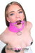 1784DL      Hot Pink Posture Collar with Attached Ring Gag Set - MEGA Deal MEGA Deal   , Sub-Shop.com Bondage and Fetish Superstore