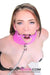 1784DL      Hot Pink Posture Collar with Attached Ring Gag Set - MEGA Deal MEGA Deal   , Sub-Shop.com Bondage and Fetish Superstore