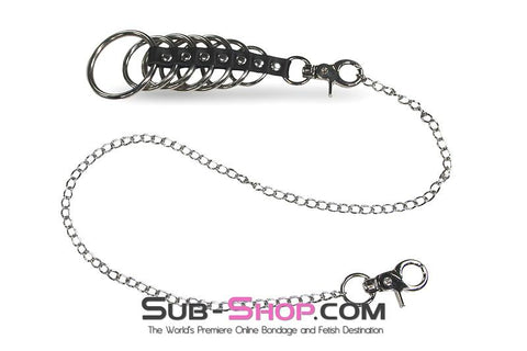1786DL      7 Gates of Hell with Lead Chain Cock Cage   , Sub-Shop.com Bondage and Fetish Superstore