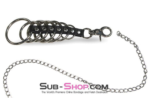 1786DL      7 Gates of Hell with Lead Chain Cock Cage   , Sub-Shop.com Bondage and Fetish Superstore