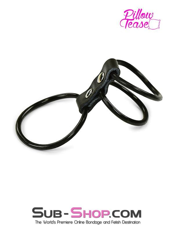 1794DL      Rubber 3 Ring Cock & Balls Rings Cock Cage   , Sub-Shop.com Bondage and Fetish Superstore